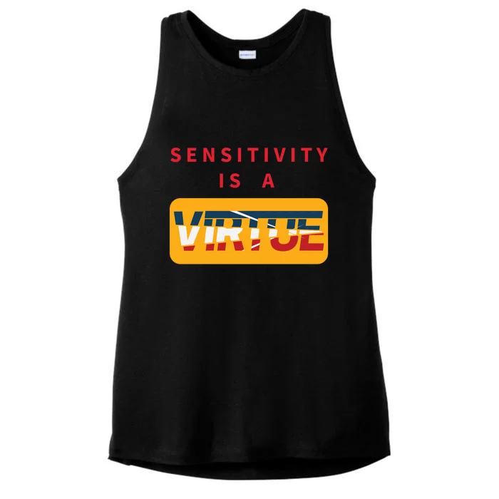 Sensitivity Is A Virtue Tshirt Ladies Tri-Blend Wicking Tank