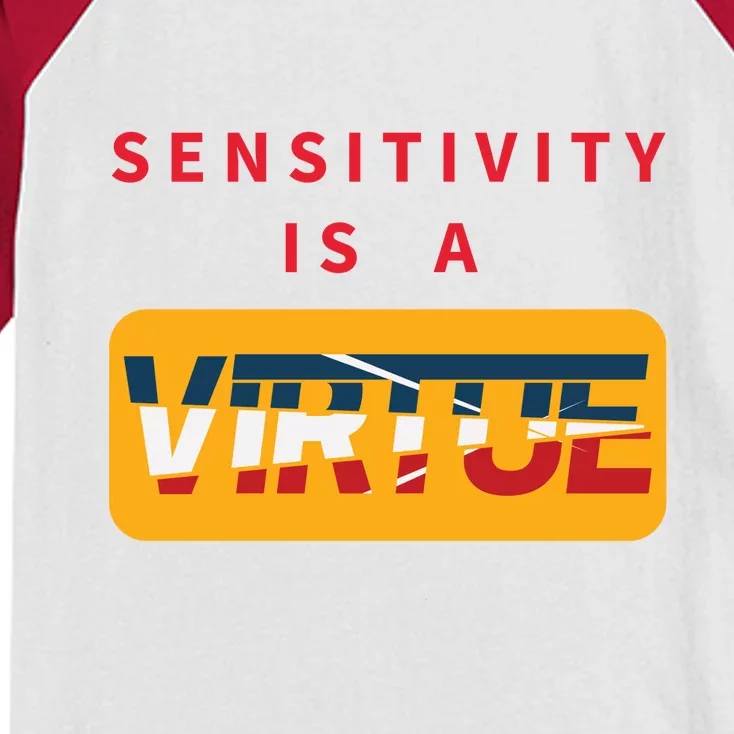 Sensitivity Is A Virtue Tshirt Kids Colorblock Raglan Jersey