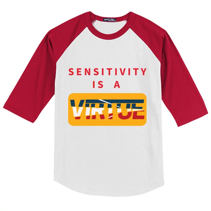 Sensitivity Is A Virtue Tshirt Kids Colorblock Raglan Jersey