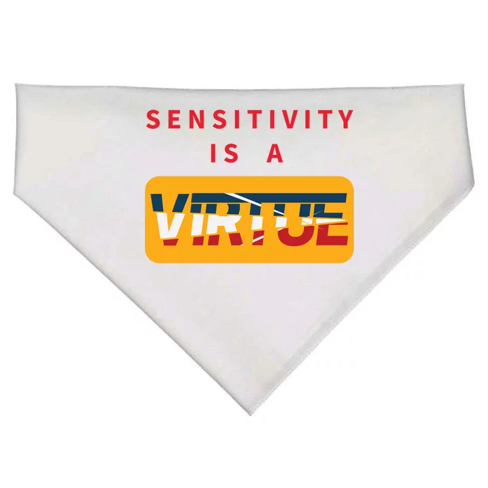 Sensitivity Is A Virtue Tshirt USA-Made Doggie Bandana