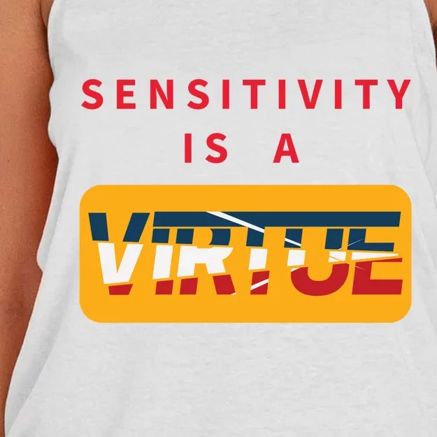 Sensitivity Is A Virtue Tshirt Women's Knotted Racerback Tank