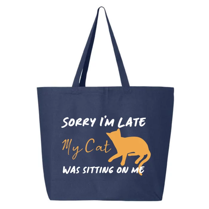 Sorry I Am Late My Cat Was Sitting On Me Gift 25L Jumbo Tote