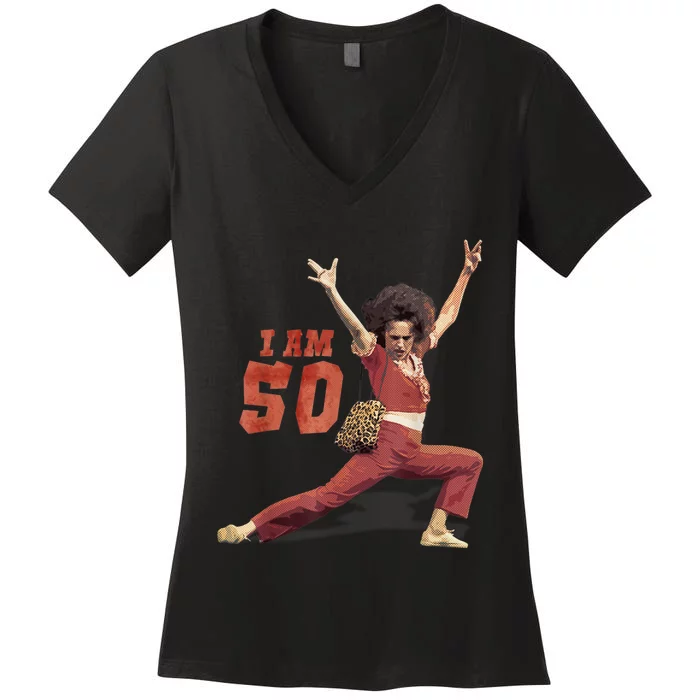 Sally I Am 50 Vintage Fifty Years Old 50th Birthday Women's V-Neck T-Shirt