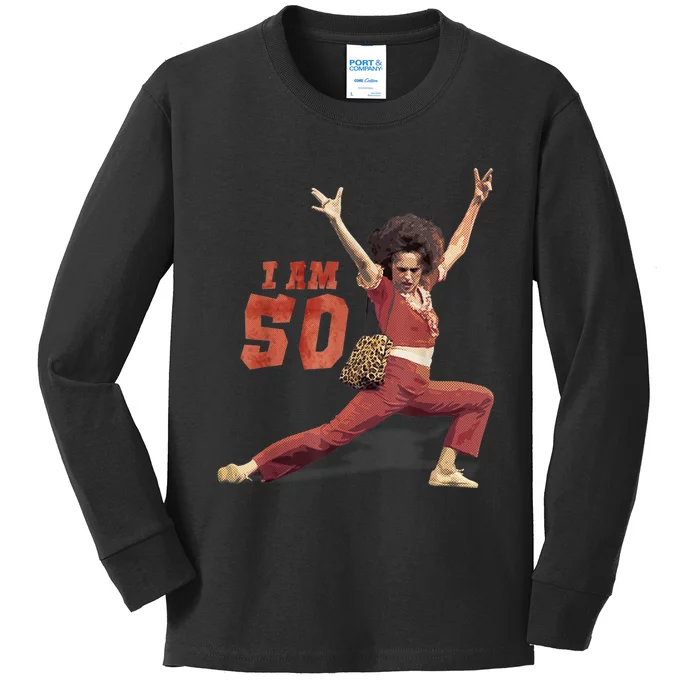 Sally I Am 50 Vintage Fifty Years Old 50th Birthday Kids Long Sleeve Shirt