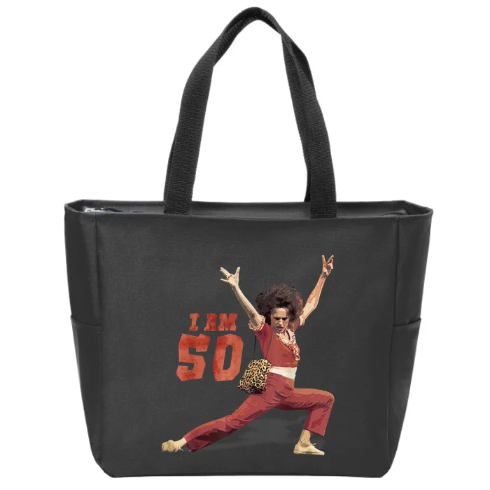 Sally I Am 50 Vintage Fifty Years Old 50th Birthday Zip Tote Bag