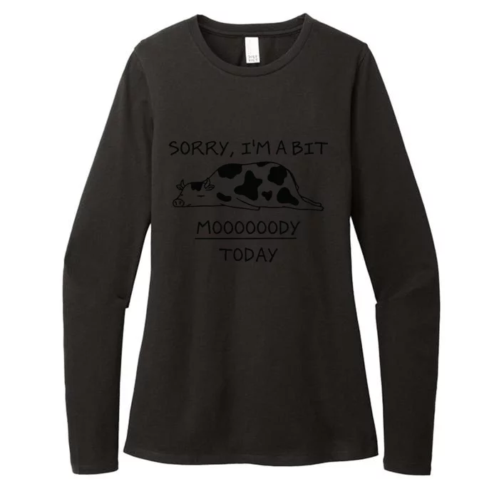 Sorry, I'm a bit Moody Today Cute moody Cow Womens CVC Long Sleeve Shirt