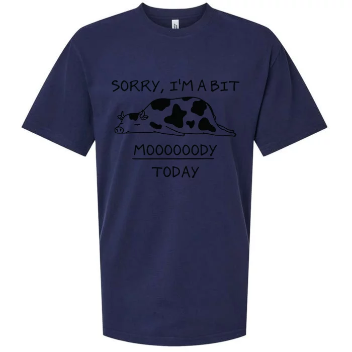 Sorry, I'm a bit Moody Today Cute moody Cow Sueded Cloud Jersey T-Shirt