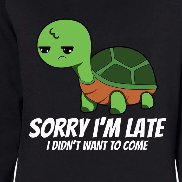 Sorry I Am Late Verlag Turtle I'm Too Late Gift Womens California Wash Sweatshirt