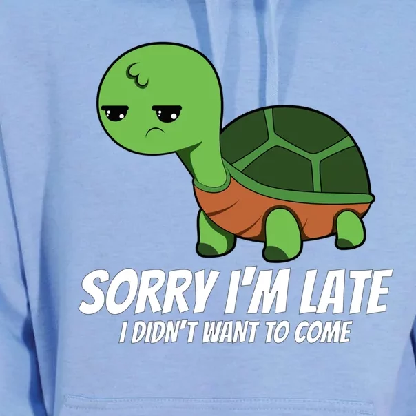 Sorry I Am Late Verlag Turtle I'm Too Late Gift Unisex Surf Hoodie