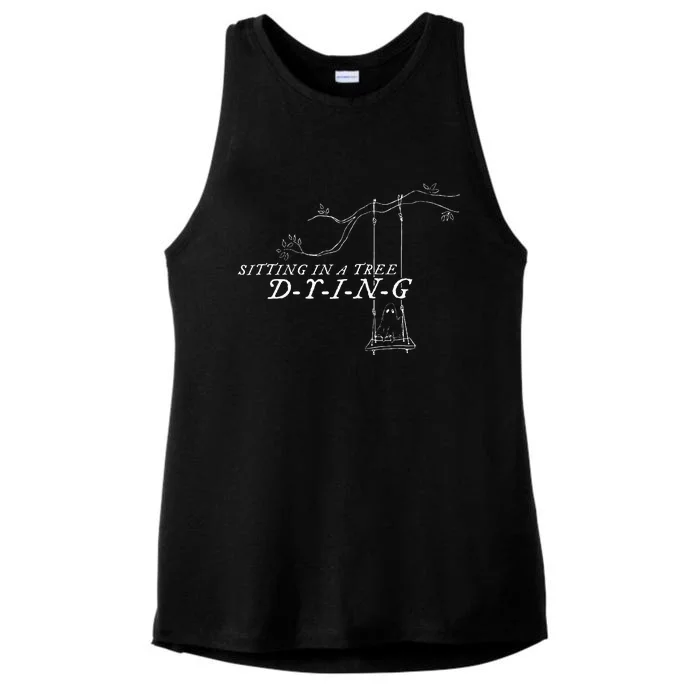 Sitting In A Tree Dying Lyric Ladies Tri-Blend Wicking Tank