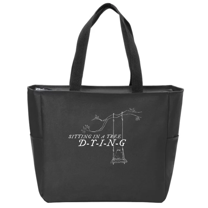 Sitting In A Tree Dying Lyric Zip Tote Bag