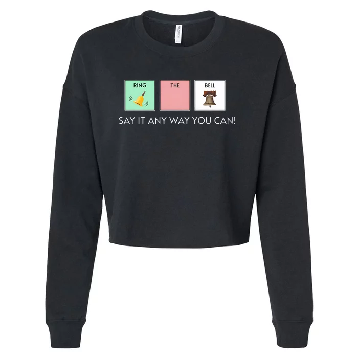 Say It Anyway You Can Autism Awareness Cropped Pullover Crew