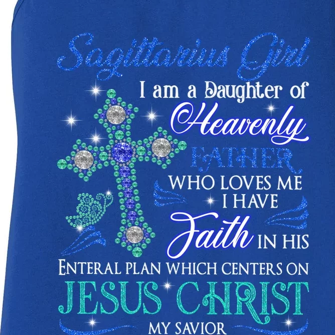 Sagittarius I Am A Daughter Of Heavenly Jesus Christ Gift Women's Racerback Tank