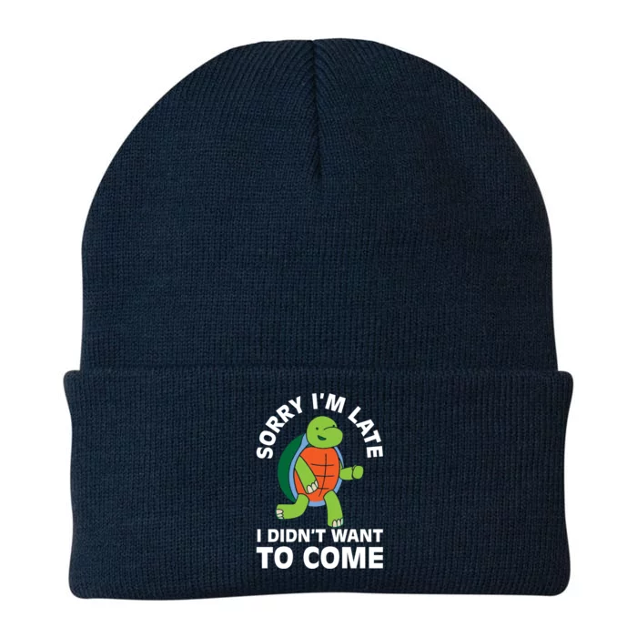 Sorry I Am Late Verlag Turtle I'm Too Late Gift Knit Cap Winter Beanie