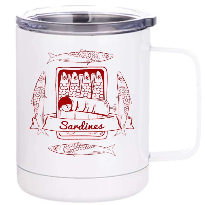 Sardines In A Tin Front & Back 12oz Stainless Steel Tumbler Cup