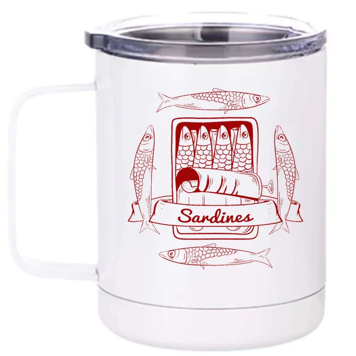 Sardines In A Tin Front & Back 12oz Stainless Steel Tumbler Cup