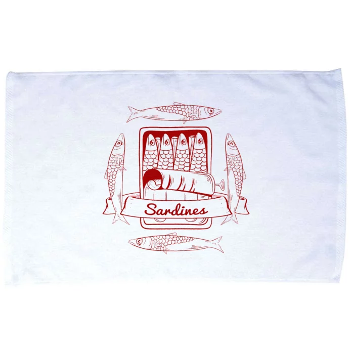 Sardines In A Tin Microfiber Hand Towel