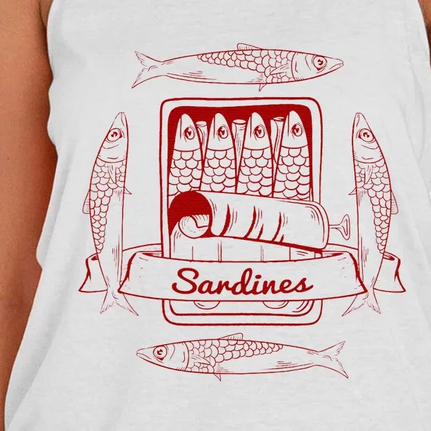 Sardines In A Tin Women's Knotted Racerback Tank