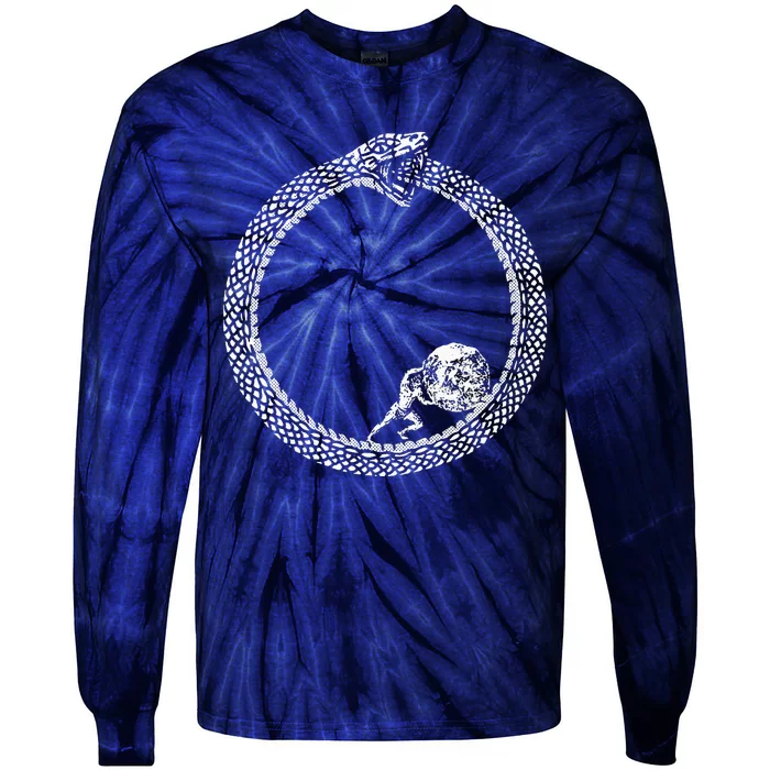 Sisyphus In An Ouroboros Snake Tie-Dye Long Sleeve Shirt