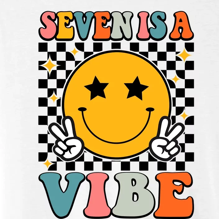 Seven Is A Vibe 7th Birthday Groovy Boy Girl 7 Years Old ChromaSoft Performance T-Shirt