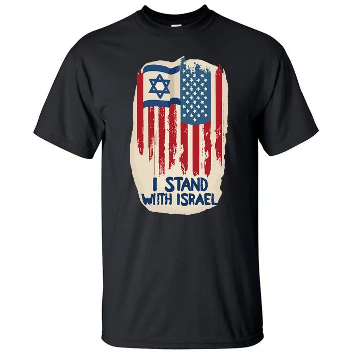 Support Israel and America Stand Together Unity and Pride Tall T-Shirt