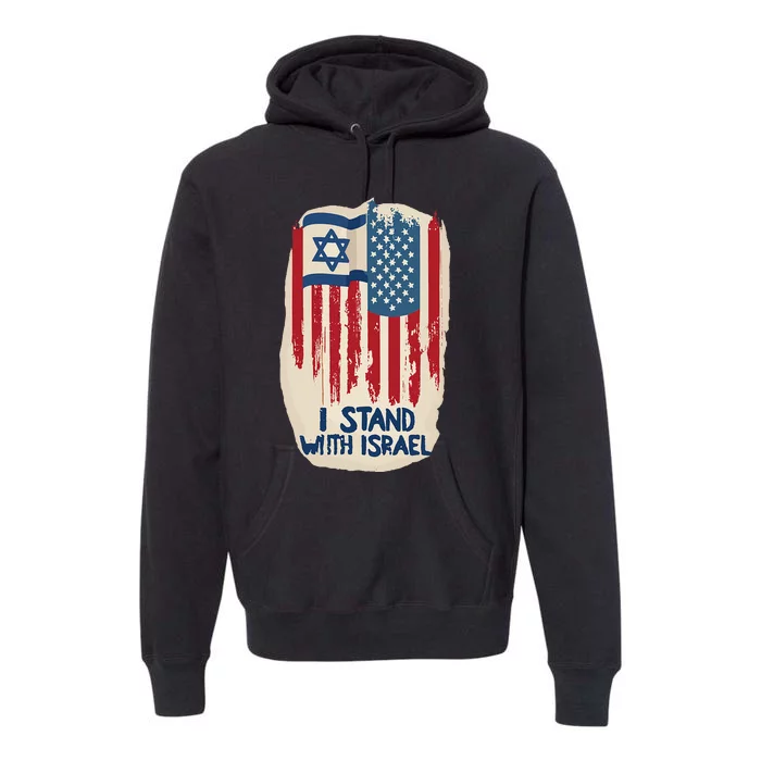 Support Israel and America Stand Together Unity and Pride Premium Hoodie