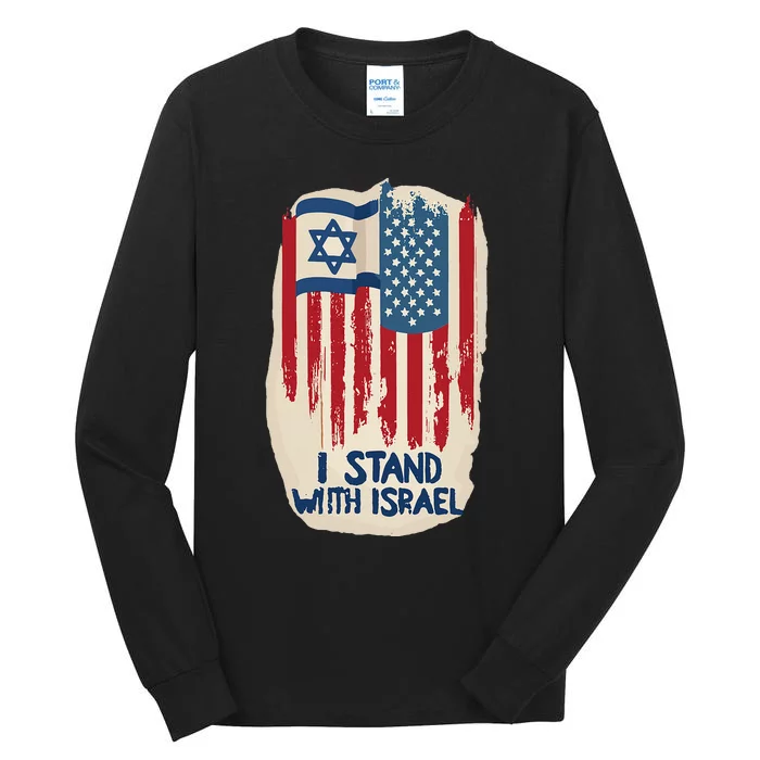 Support Israel and America Stand Together Unity and Pride Tall Long Sleeve T-Shirt