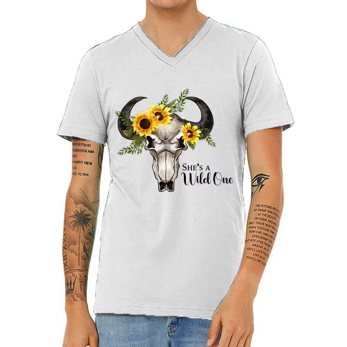 She Is A Wild One Sublimation V-Neck T-Shirt