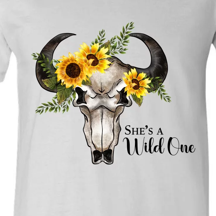 She Is A Wild One Sublimation V-Neck T-Shirt