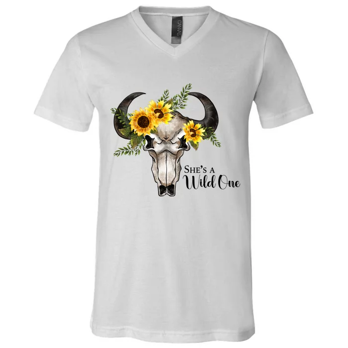 She Is A Wild One Sublimation V-Neck T-Shirt