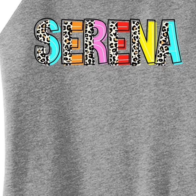 SERENA Inspire And Motivate Girls And Women Leopard Women’s Perfect Tri Rocker Tank