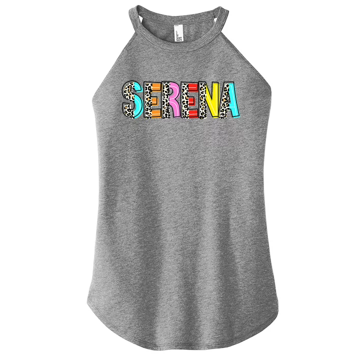 SERENA Inspire And Motivate Girls And Women Leopard Women’s Perfect Tri Rocker Tank