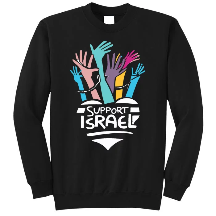 Support Israel And America Stand Together Unity And Pride Tall Sweatshirt