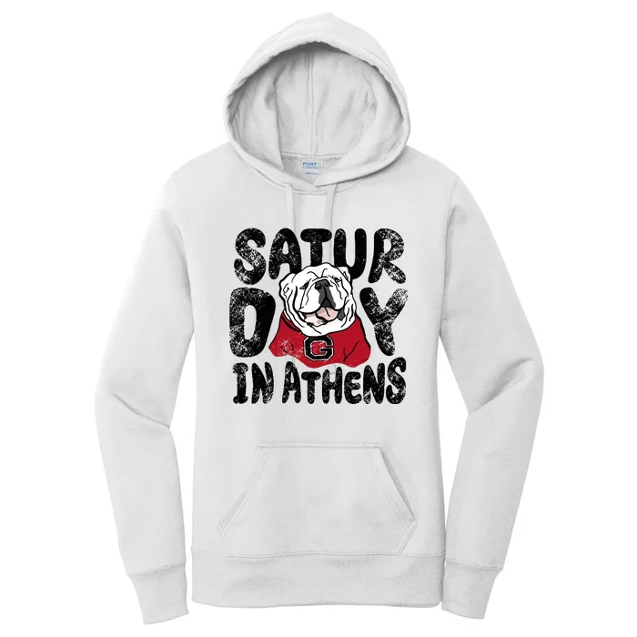 Saturday In Athens Georgia Football Women's Pullover Hoodie