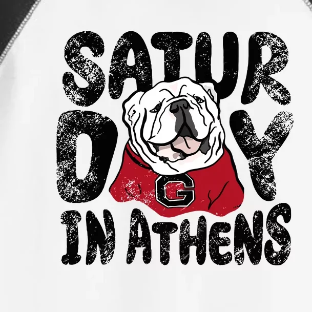 Saturday In Athens Georgia Football Toddler Fine Jersey T-Shirt