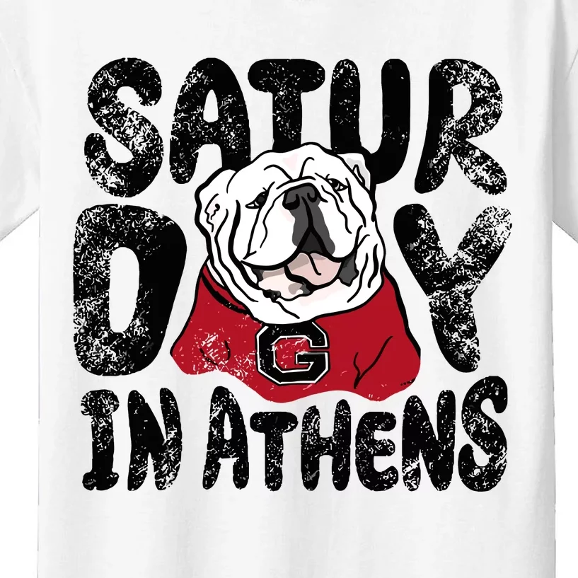 Saturday In Athens Georgia Football Kids T-Shirt