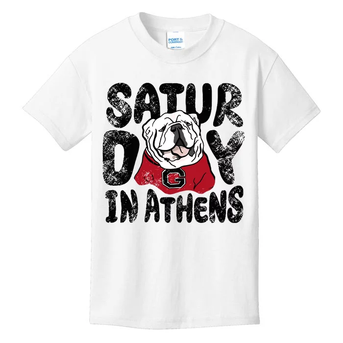 Saturday In Athens Georgia Football Kids T-Shirt