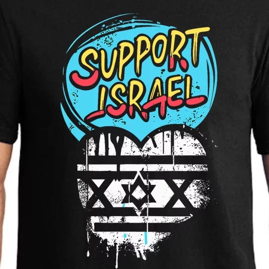 Support Israel And America Stand Together Unity And Pride Design Pajama Set