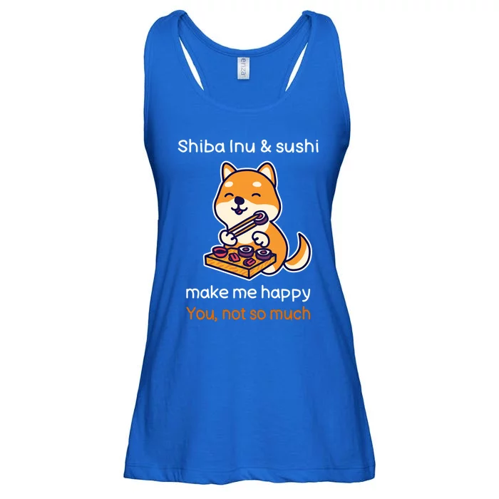 Shiba Inu And Sushi Gift Sarcastic Shiba Lover Sushi Lover Gift Ladies Essential Flowy Tank