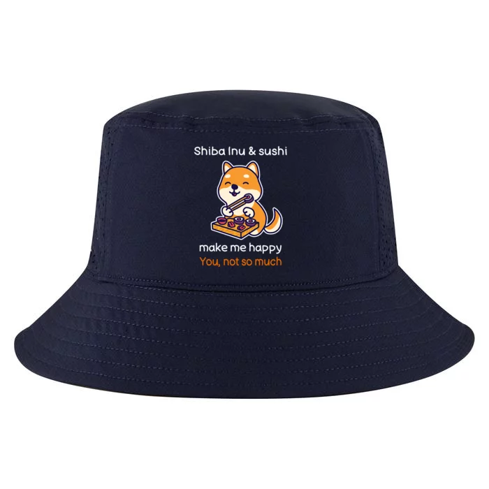 Shiba Inu And Sushi Gift Sarcastic Shiba Lover Sushi Lover Gift Cool Comfort Performance Bucket Hat