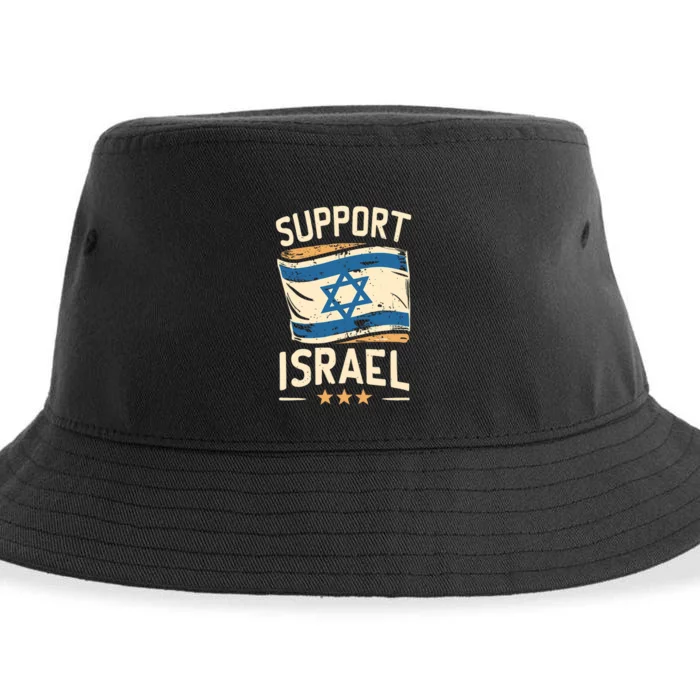 Support Israel And America Stand Together Sustainable Bucket Hat