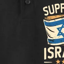 Support Israel And America Stand Together Dry Zone Grid Performance Polo