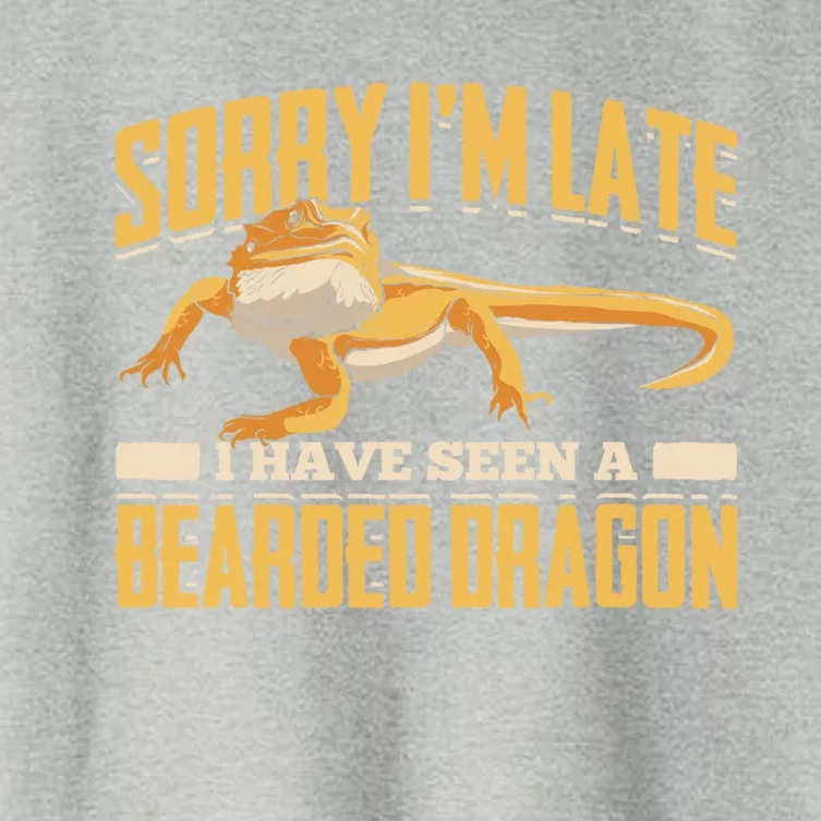 Sorry I Am Late I Have Seen A Baerded Dragon Gift Women's Crop Top Tee