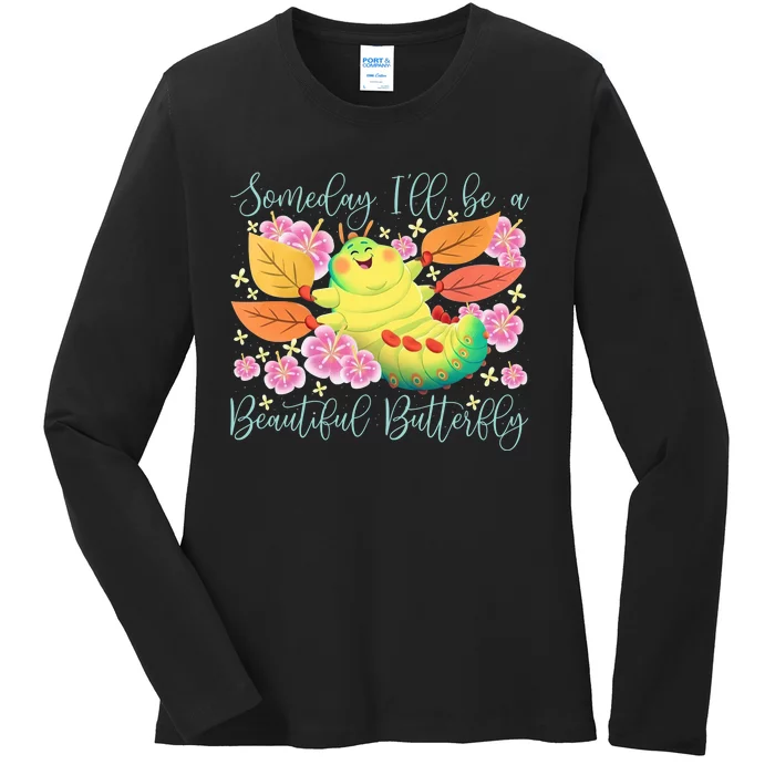 Someday I’Ll Be A Beautiful Butterfly Heimlich Beautiful Butterfly Ladies Long Sleeve Shirt