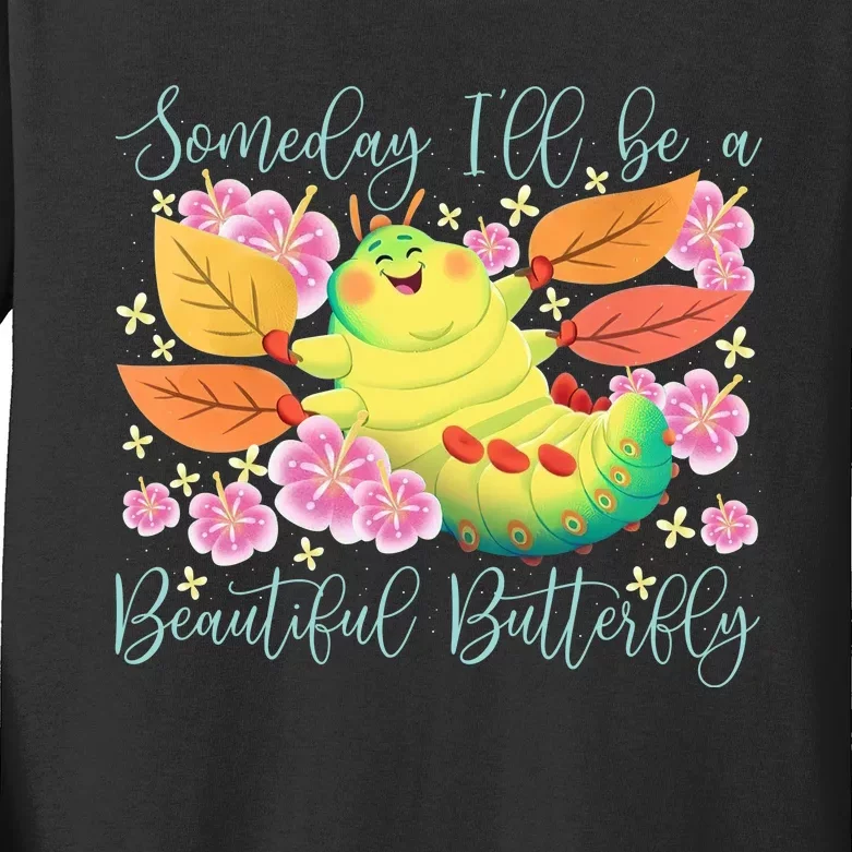 Someday I’Ll Be A Beautiful Butterfly Heimlich Beautiful Butterfly Kids Long Sleeve Shirt