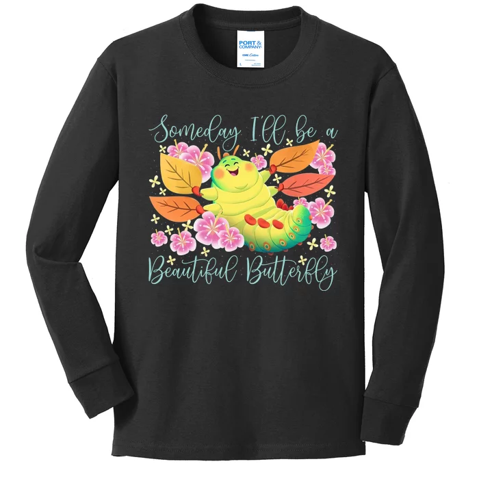 Someday I’Ll Be A Beautiful Butterfly Heimlich Beautiful Butterfly Kids Long Sleeve Shirt