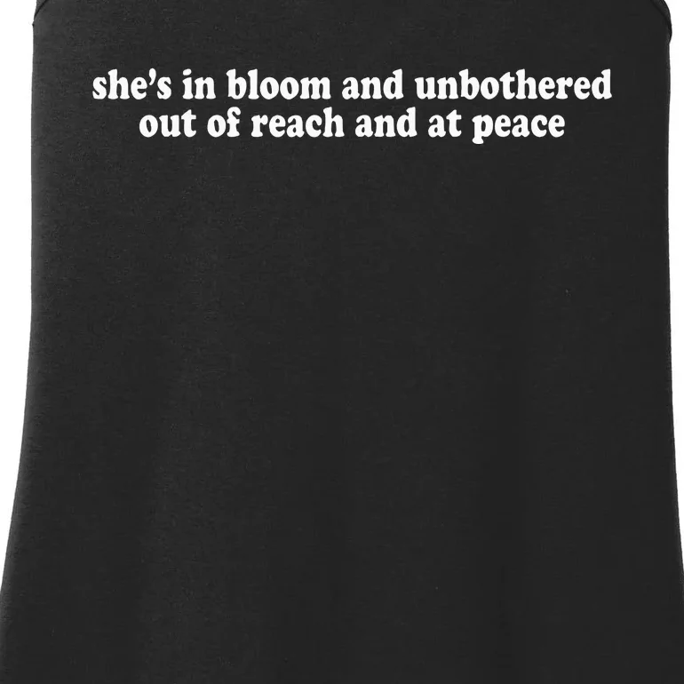 She’S In Bloom And Unbothered Out Of Reach And At Peace Ladies Essential Tank