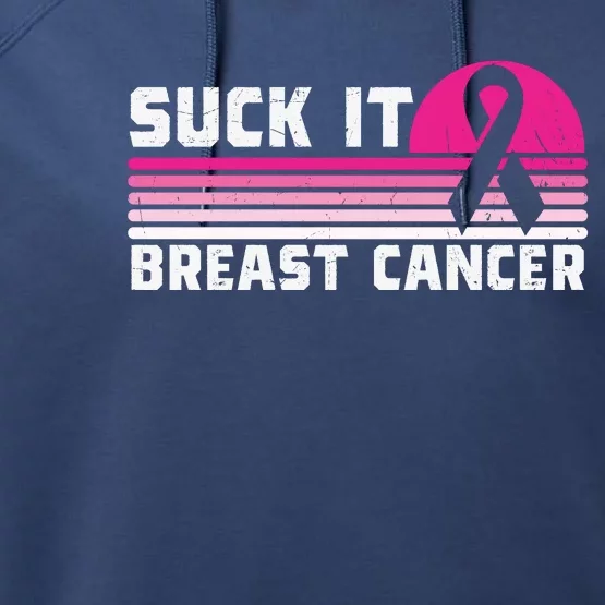 Suck It Breast Cancer Awareness Performance Fleece Hoodie