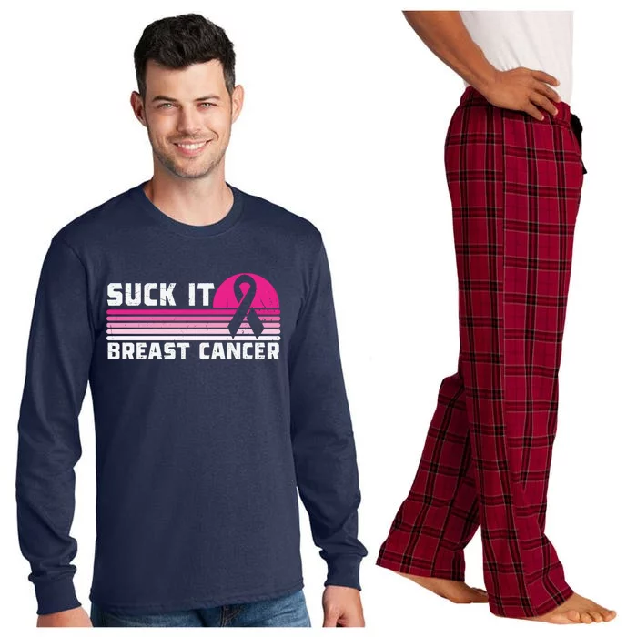 Suck It Breast Cancer Awareness Long Sleeve Pajama Set