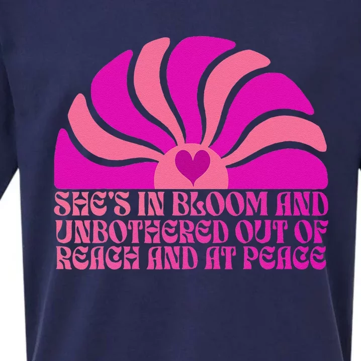 She’S In Bloom And Unbothered Out Of Reach And At Peace Sueded Cloud Jersey T-Shirt